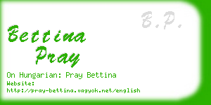 bettina pray business card